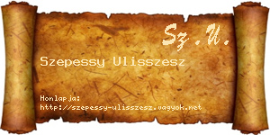 Szepessy Ulisszesz névjegykártya